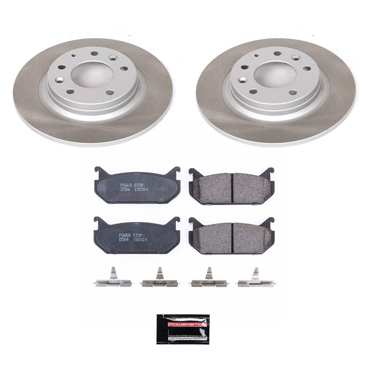 SC2453 Semi-Coated Rotor & Low-Dust Ceramic Brake Pad Kit