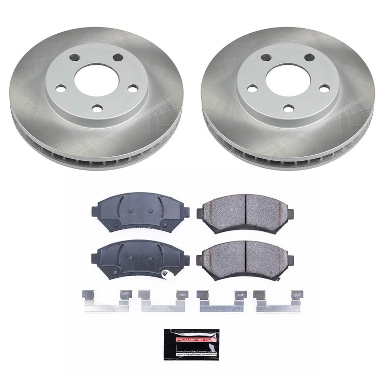 SC2553 Semi-Coated Rotor & Low-Dust Ceramic Brake Pad Kit