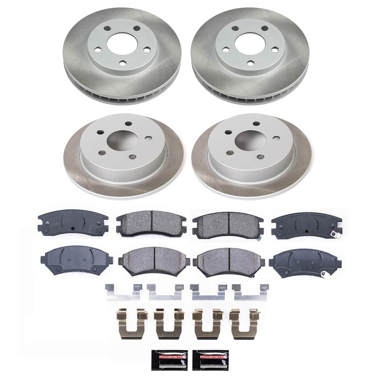 SC2554 Semi-Coated Rotor & Low-Dust Ceramic Brake Pad Kit