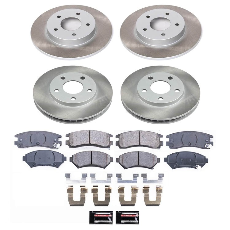 SC2556 Semi-Coated Rotor & Low-Dust Ceramic Brake Pad Kit