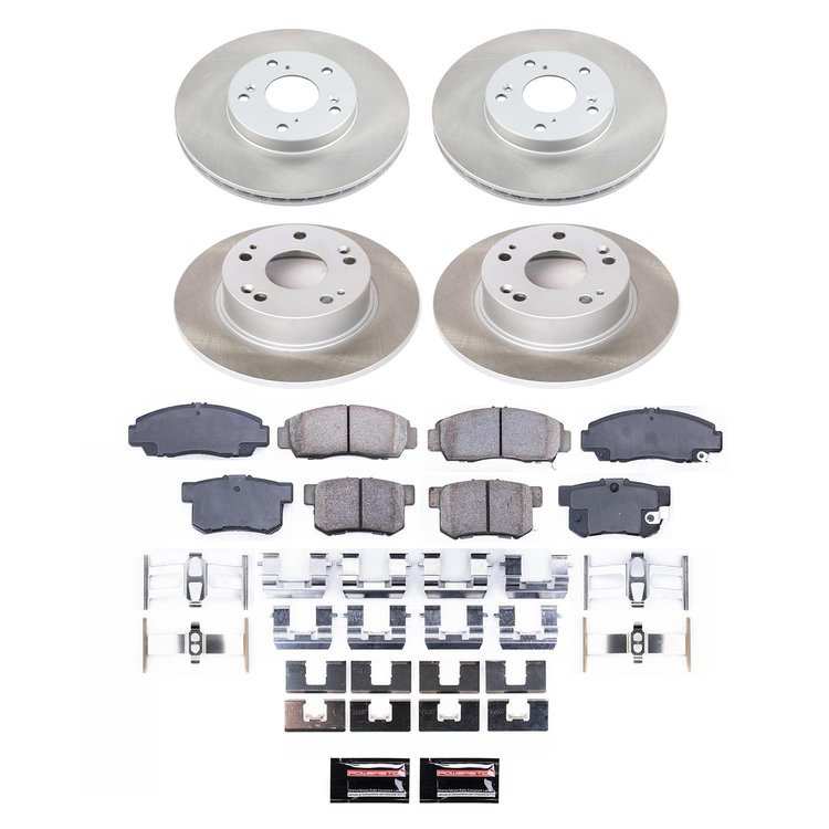 SC2557 Semi-Coated Rotor & Low-Dust Ceramic Brake Pad Kit