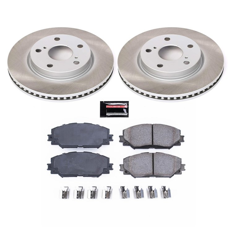 SC258 Semi-Coated Rotor & Low-Dust Ceramic Brake Pad Kit