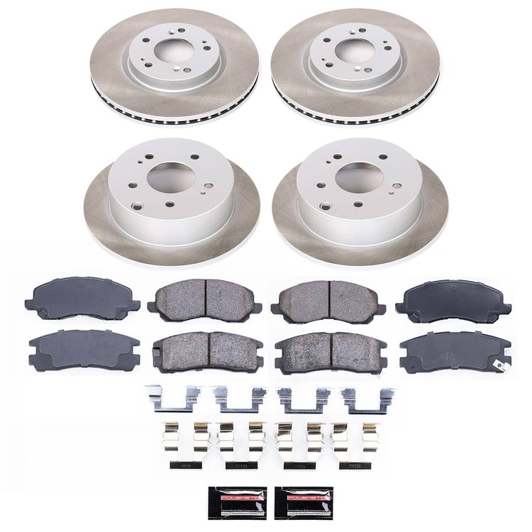 SC2711 Semi-Coated Rotor & Low-Dust Ceramic Brake Pad Kit