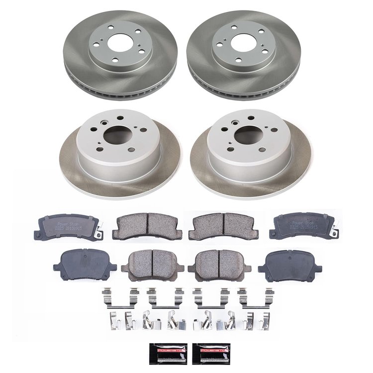 SC2713 Semi-Coated Rotor & Low-Dust Ceramic Brake Pad Kit