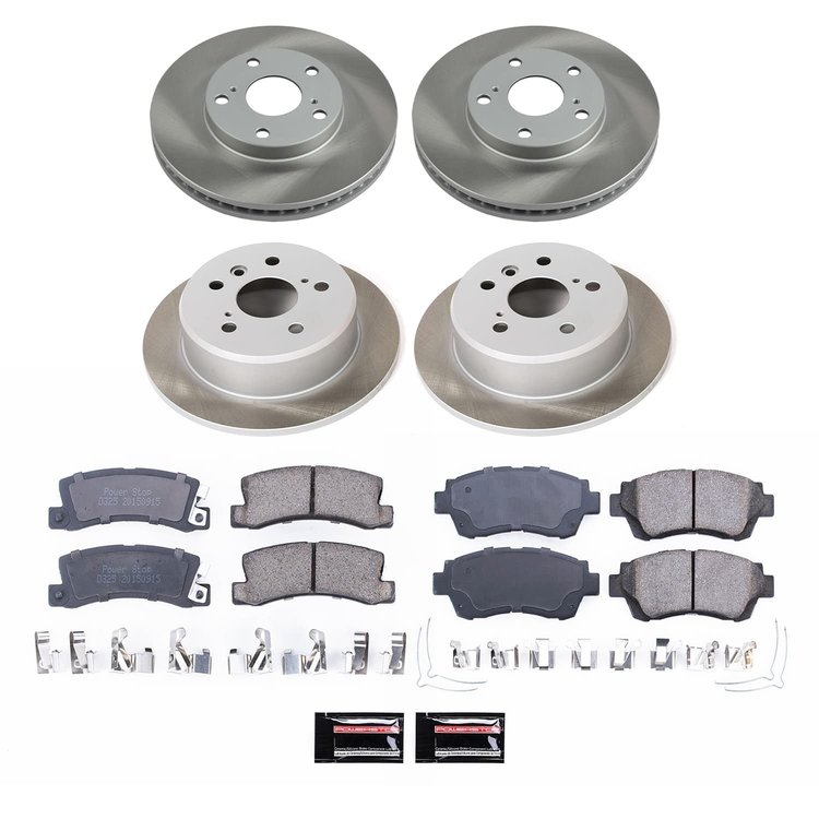 SC2714 Semi-Coated Rotor & Low-Dust Ceramic Brake Pad Kit