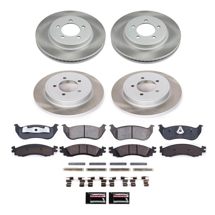 SC2721 Semi-Coated Rotor & Low-Dust Ceramic Brake Pad Kit