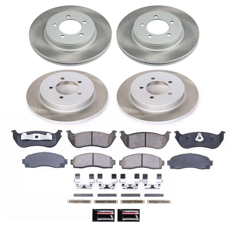 SC2722 Semi-Coated Rotor & Low-Dust Ceramic Brake Pad Kit