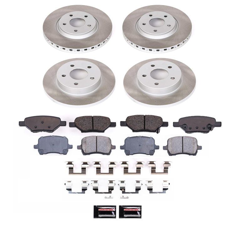 SC2731 Semi-Coated Rotor & Low-Dust Ceramic Brake Pad Kit