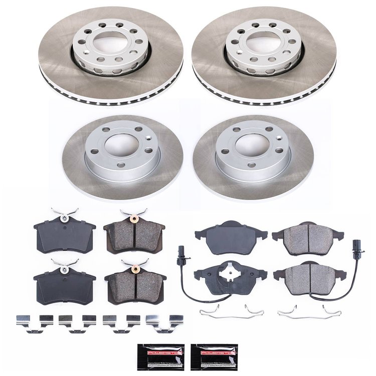 SC2741 Semi-Coated Rotor & Low-Dust Ceramic Brake Pad Kit