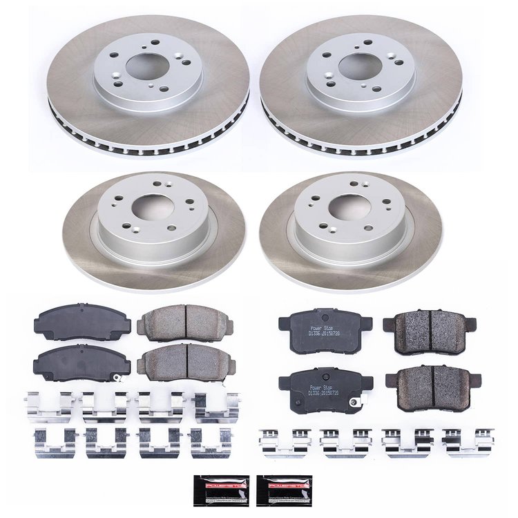 SC2742 Semi-Coated Rotor & Low-Dust Ceramic Brake Pad Kit