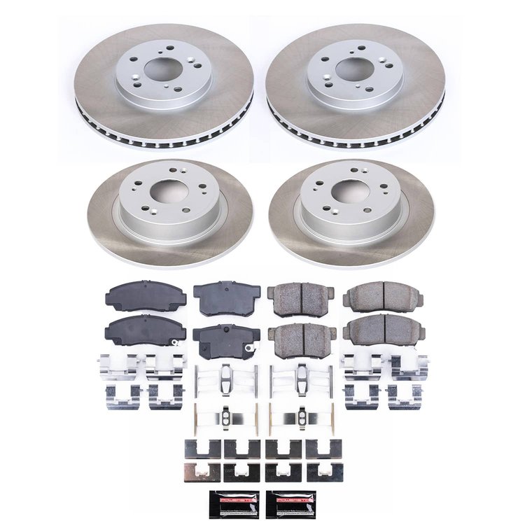 SC2743 Semi-Coated Rotor & Low-Dust Ceramic Brake Pad Kit