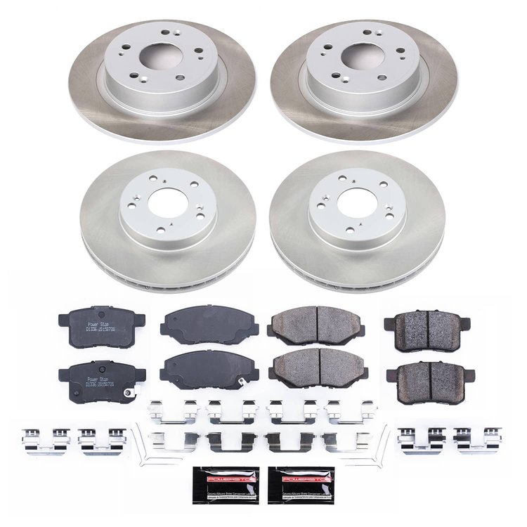 SC2744 Semi-Coated Rotor & Low-Dust Ceramic Brake Pad Kit