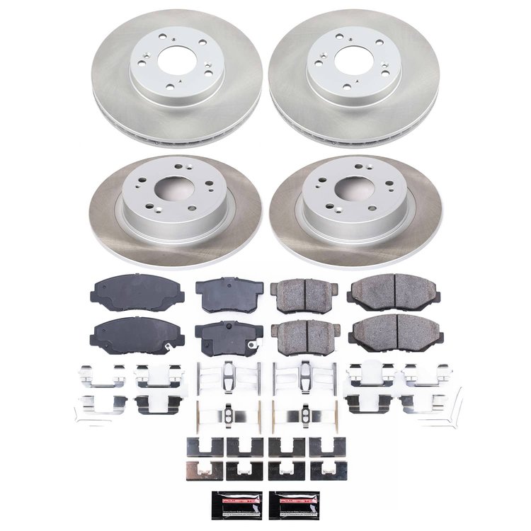 SC2745 Semi-Coated Rotor & Low-Dust Ceramic Brake Pad Kit
