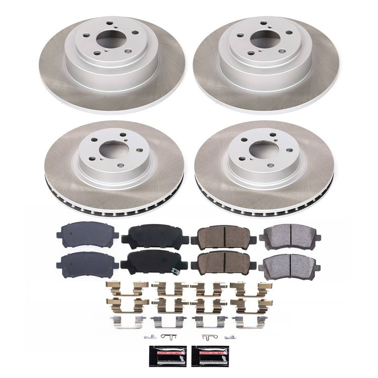 SC2749 Semi-Coated Rotor & Low-Dust Ceramic Brake Pad Kit