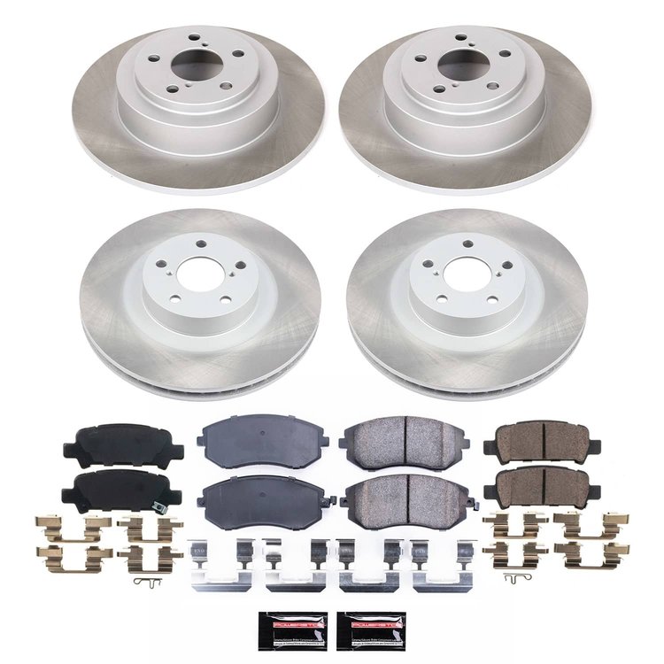 SC2751 Semi-Coated Rotor & Low-Dust Ceramic Brake Pad Kit