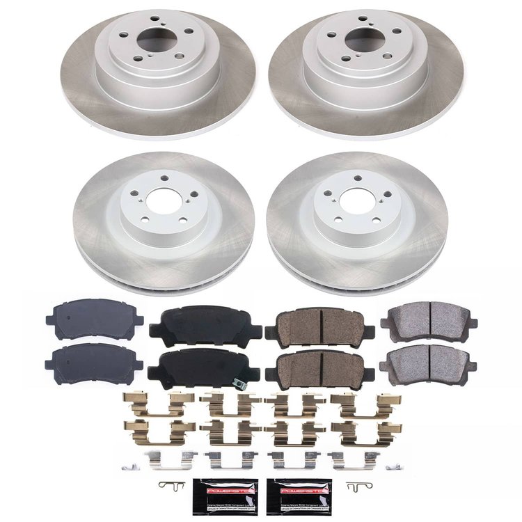 SC2752 Semi-Coated Rotor & Low-Dust Ceramic Brake Pad Kit