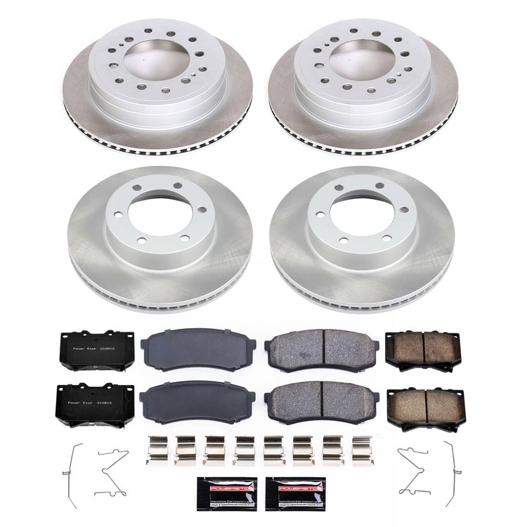 SC2756 Semi-Coated Rotor & Low-Dust Ceramic Brake Pad Kit