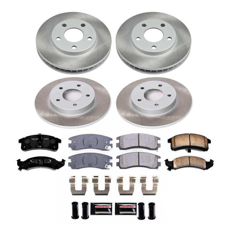 SC2761 Semi-Coated Rotor & Low-Dust Ceramic Brake Pad Kit