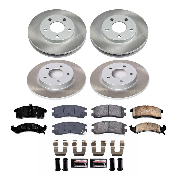 SC2762 Semi-Coated Rotor & Low-Dust Ceramic Brake Pad Kit