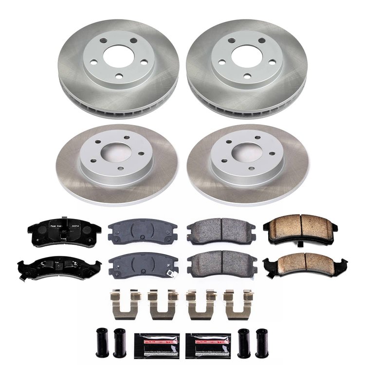 SC2763 Semi-Coated Rotor & Low-Dust Ceramic Brake Pad Kit