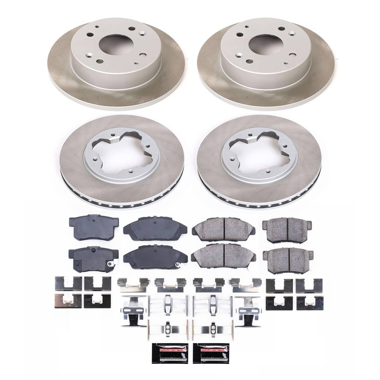 SC2773 Semi-Coated Rotor & Low-Dust Ceramic Brake Pad Kit
