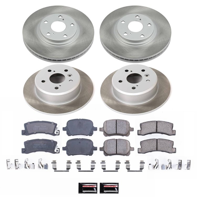 SC2774 Semi-Coated Rotor & Low-Dust Ceramic Brake Pad Kit