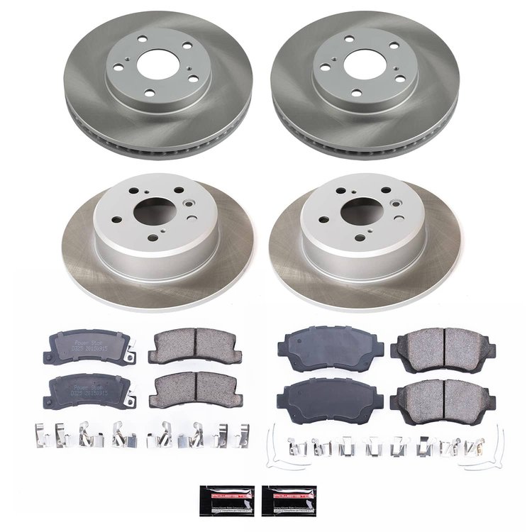 SC2776 Semi-Coated Rotor & Low-Dust Ceramic Brake Pad Kit