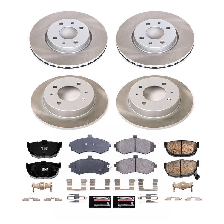 SC2779 Semi-Coated Rotor & Low-Dust Ceramic Brake Pad Kit