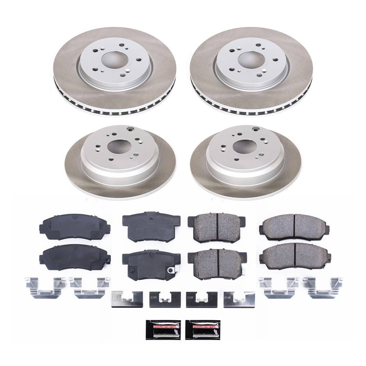 SC2781 Semi-Coated Rotor & Low-Dust Ceramic Brake Pad Kit
