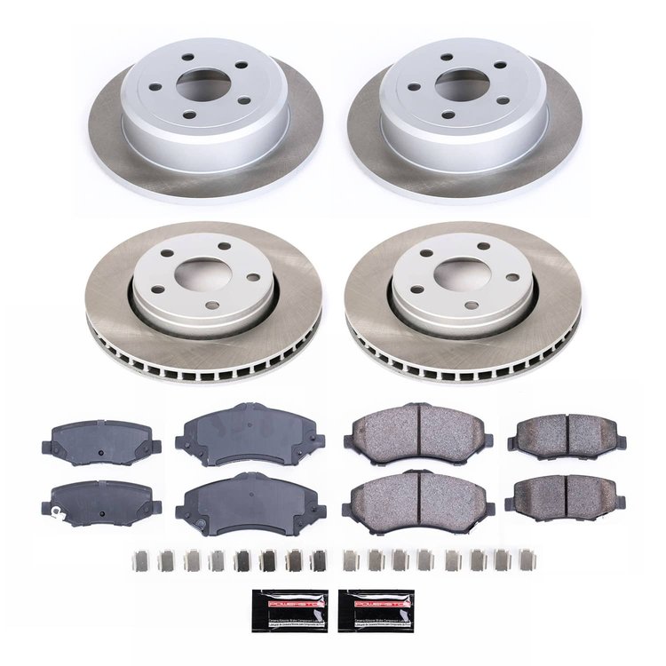 SC2798 Semi-Coated Rotor & Low-Dust Ceramic Brake Pad Kit