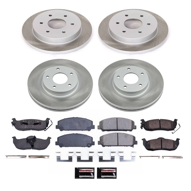 SC2805 Semi-Coated Rotor & Low-Dust Ceramic Brake Pad Kit