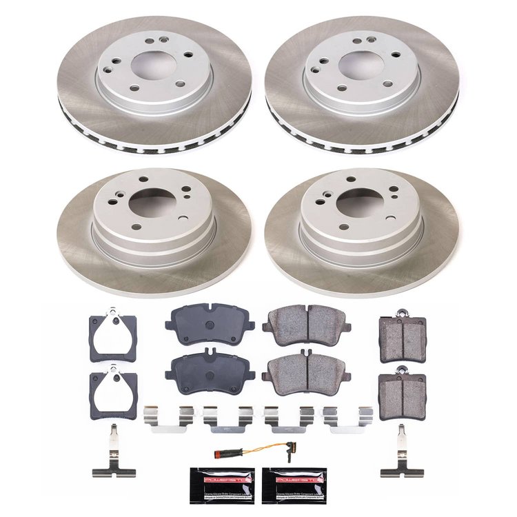 SC2812 Semi-Coated Rotor & Low-Dust Ceramic Brake Pad Kit