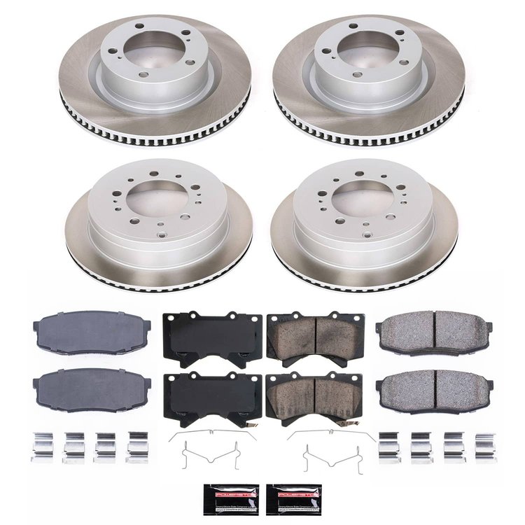 SC2813 Semi-Coated Rotor & Low-Dust Ceramic Brake Pad Kit