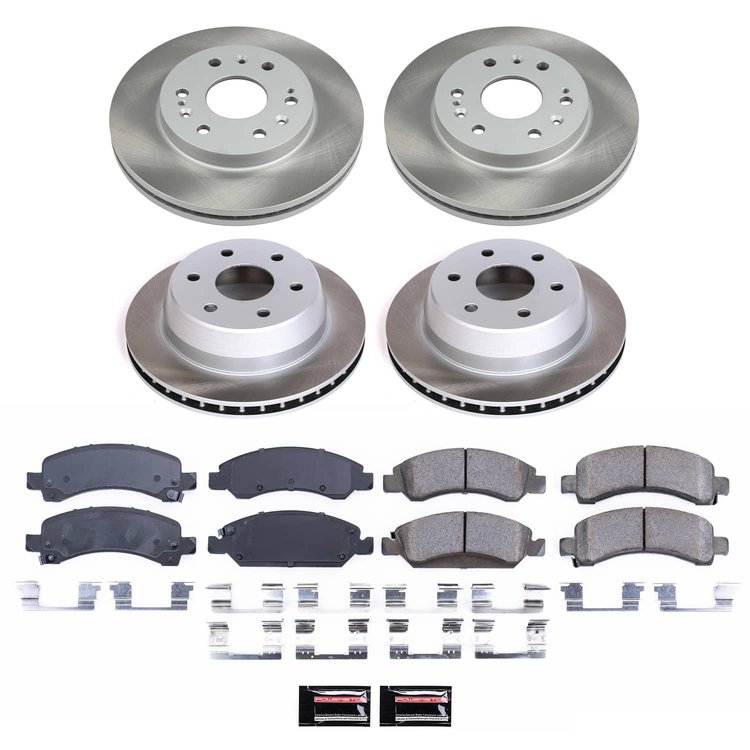 SC2826 Semi-Coated Rotor & Low-Dust Ceramic Brake Pad Kit