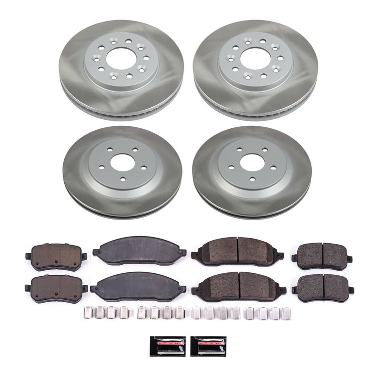 SC2828 Semi-Coated Rotor & Low-Dust Ceramic Brake Pad Kit
