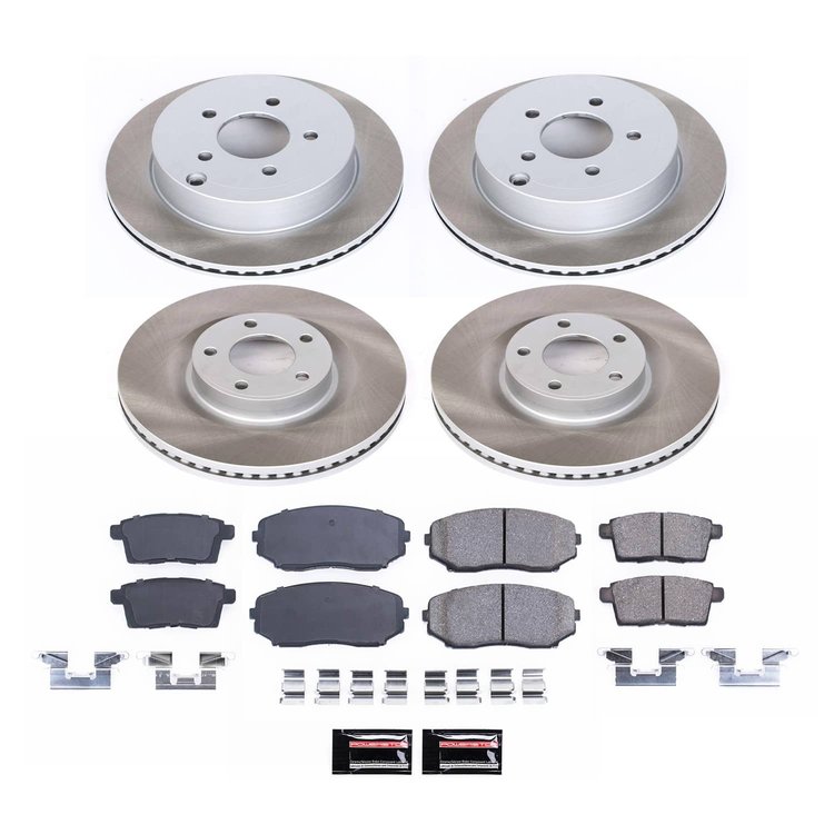 SC2830 Semi-Coated Rotor & Low-Dust Ceramic Brake Pad Kit