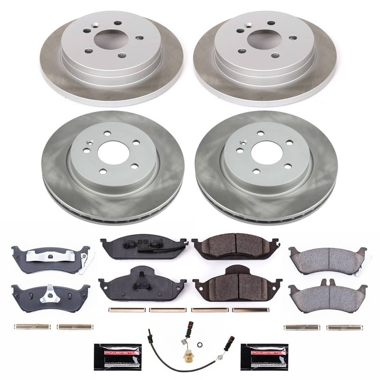 SC2833 Semi-Coated Rotor & Low-Dust Ceramic Brake Pad Kit