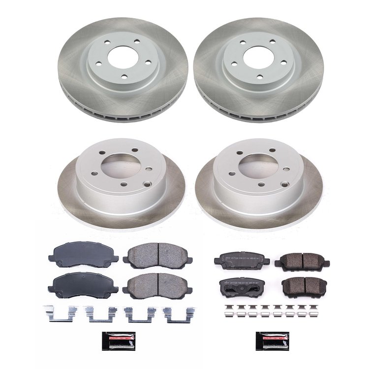 SC2840 Semi-Coated Rotor & Low-Dust Ceramic Brake Pad Kit