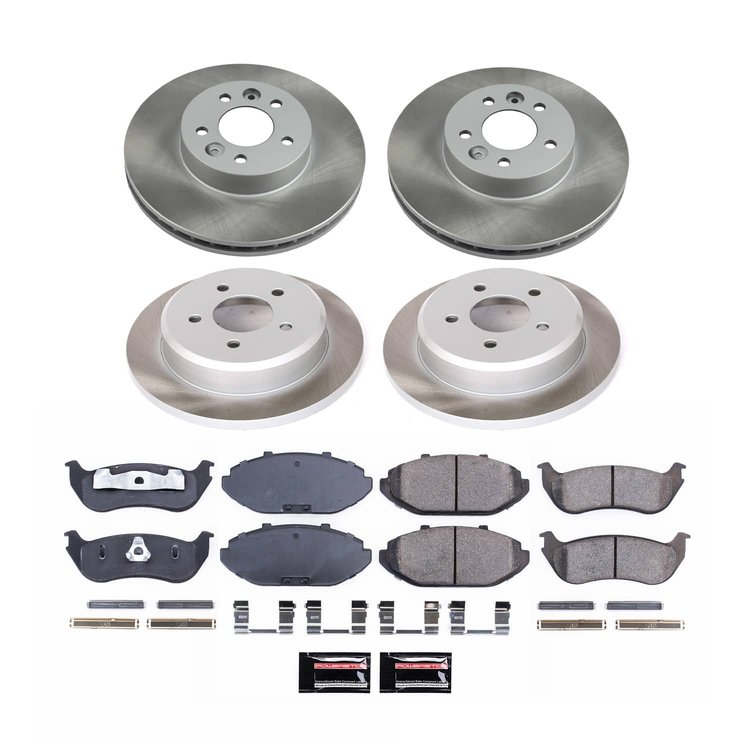 SC2861 Semi-Coated Rotor & Low-Dust Ceramic Brake Pad Kit