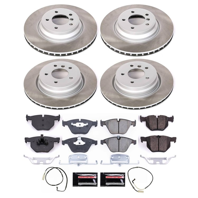 SC2883 Semi-Coated Rotor & Low-Dust Ceramic Brake Pad Kit
