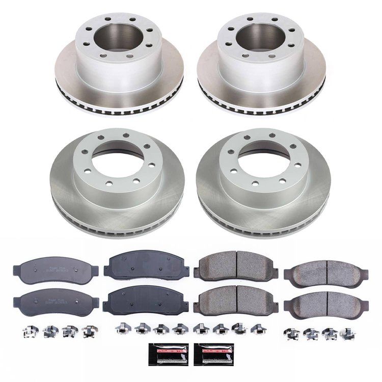 SC2895 Semi-Coated Rotor & Low-Dust Ceramic Brake Pad Kit
