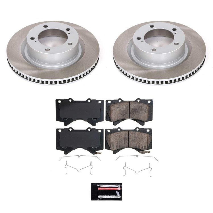 SC2952 Semi-Coated Rotor & Low-Dust Ceramic Brake Pad Kit