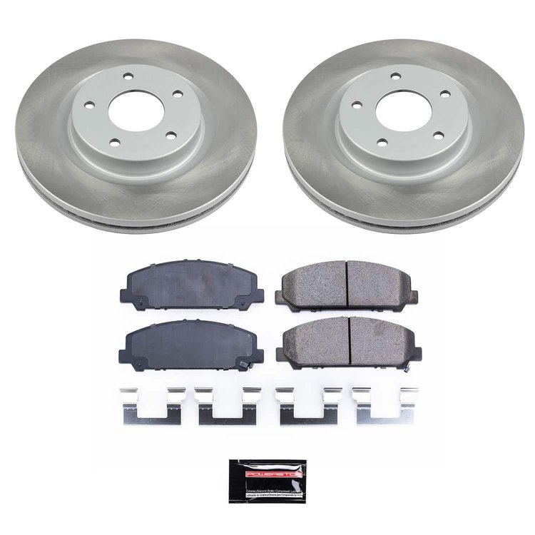 SC2961 Semi-Coated Rotor & Low-Dust Ceramic Brake Pad Kit