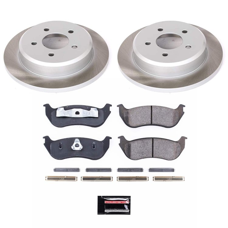 SC2984 Semi-Coated Rotor & Low-Dust Ceramic Brake Pad Kit