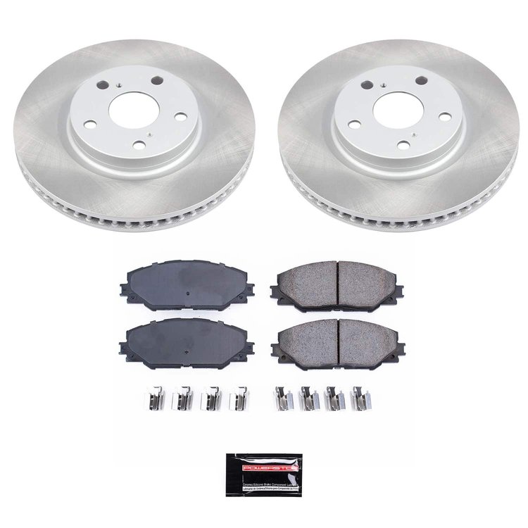 SC3054 Semi-Coated Rotor & Low-Dust Ceramic Brake Pad Kit