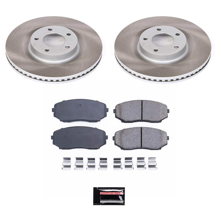 SC3057 Semi-Coated Rotor & Low-Dust Ceramic Brake Pad Kit