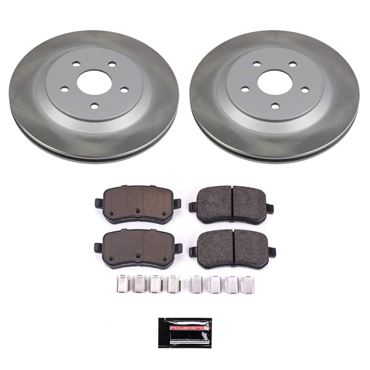 SC3061 Semi-Coated Rotor & Low-Dust Ceramic Brake Pad Kit