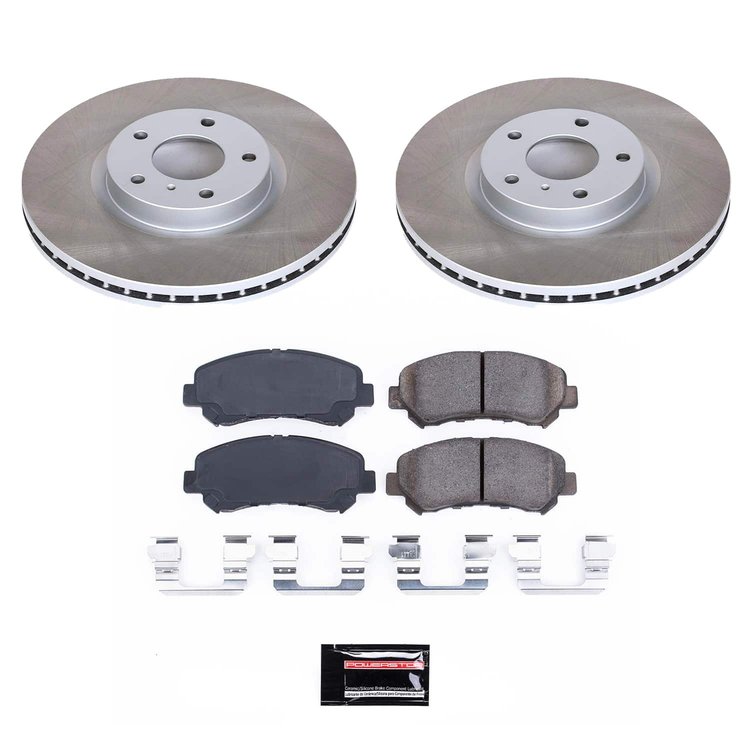 SC3076 Semi-Coated Rotor & Low-Dust Ceramic Brake Pad Kit