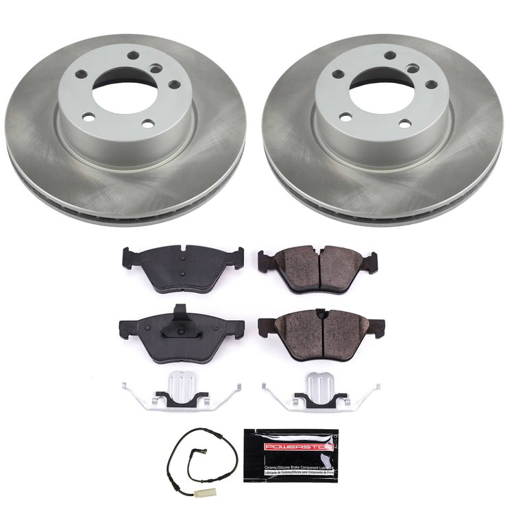 SC3087 Semi-Coated Rotor & Low-Dust Ceramic Brake Pad Kit