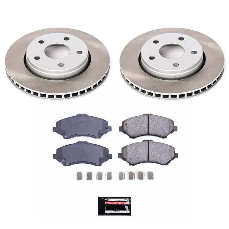 SC3097 Semi-Coated Rotor & Low-Dust Ceramic Brake Pad Kit